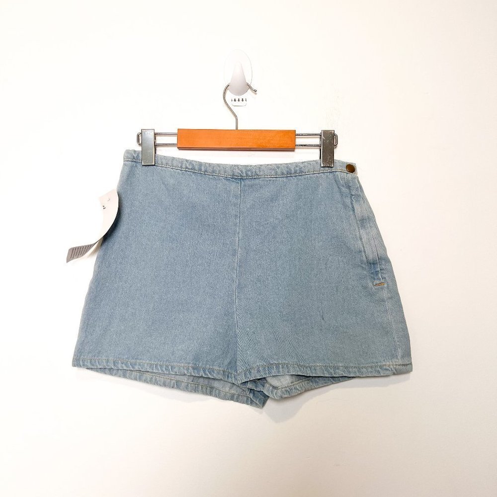 NWT American Apparel Stone Wash High Waist Tap Short